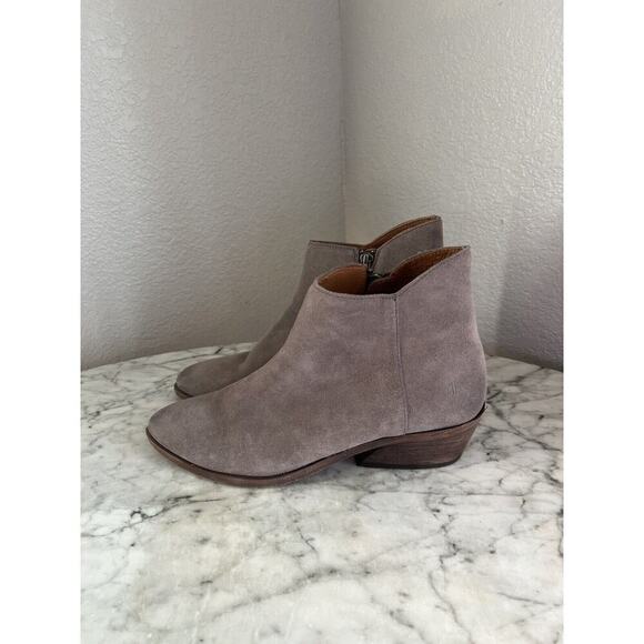 Frye Farrah Ankle Boots Womens Size 9 M Suede Inside Zip Booties - Picture 1 of 7